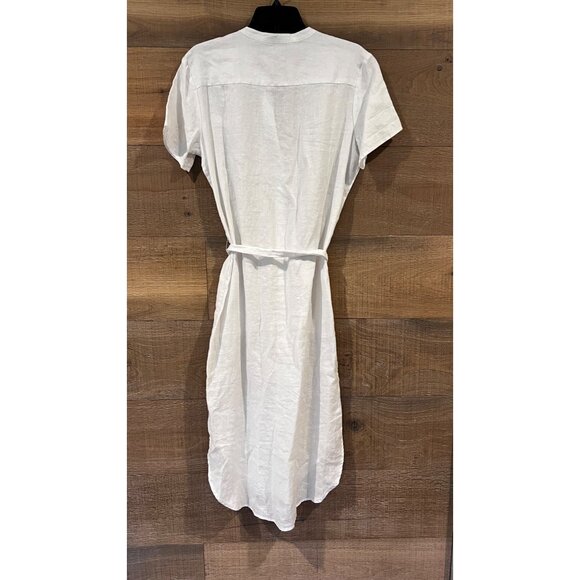 James Perse white Linen Shirtdress dress size 2/ M - Picture 8 of 10